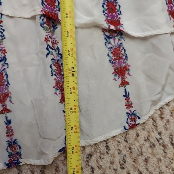 Sundance Mixed Print Striped Embroidered Floral Dress Women’s S Bohemian - Picture 12 of 16